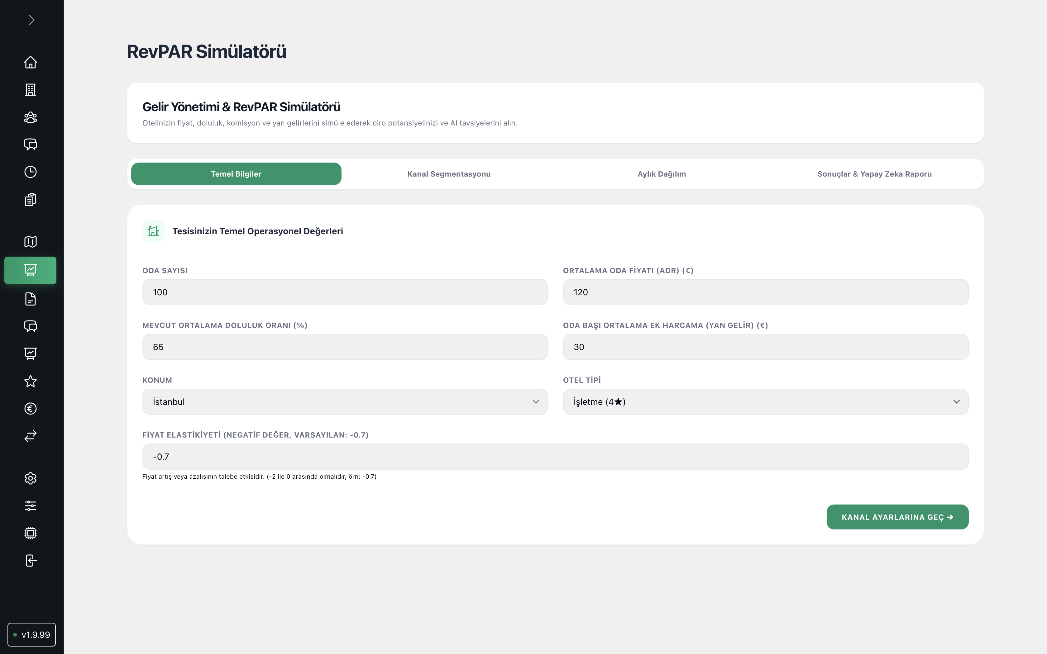 RevPAR Simulator Web Dashboard