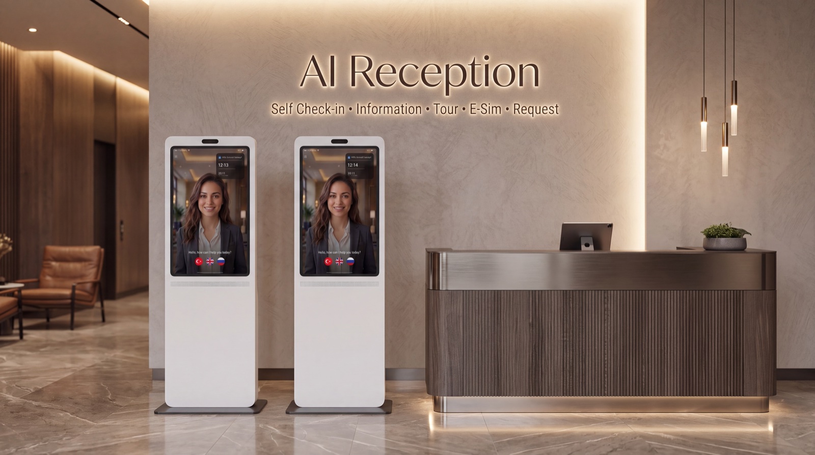 HotelAI Stand 32 inç Ayaklı Smart Terminal