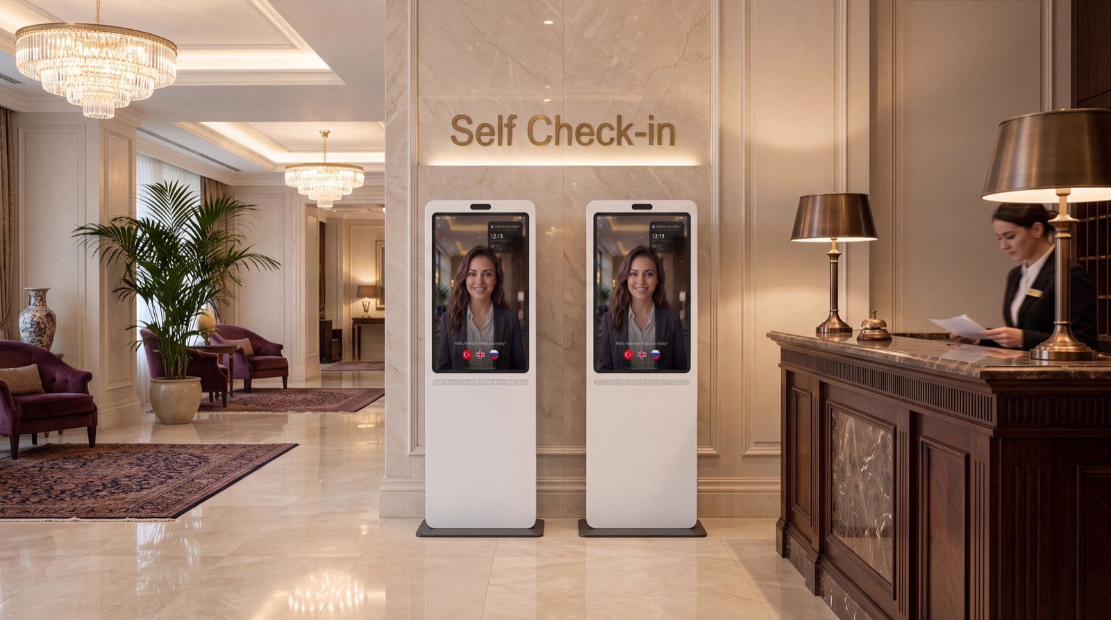 1 Saniyede Otonom Self Check-in Ekranı (KVKK & GDPR Uyumlu)